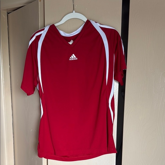 Adidas Red and White Performance Jersey - Picture 1 of 3